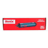 Ronix 8591 Screwdriver LED and Rear Flashlight 9PCS Bits Setting 2000 mAh Battery Screwdriver Cordless Screwdriver