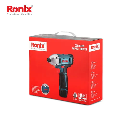 Ronix 8601 Cordless Impact Driver 6/25mm with 2 Batteries Power Tool