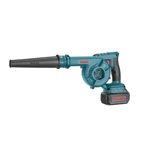 Ronix 8611 Cordless Blower 20V Blowing and Sucking 2 Functions Variable Speed Portable Cordless Cordless Vacuum Blower with 2000mAh Battery
