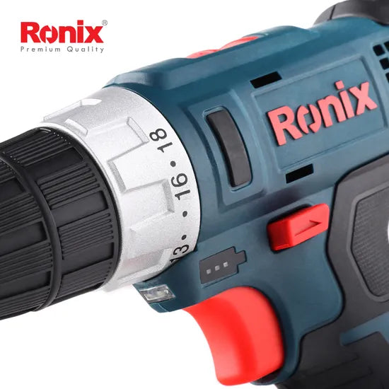 Ronix 8612c 3-in-1 Working Mode Screw Driver Drill and Impact Drill with 1500rpm 2 Variable Speeds Cordless Driver Drill