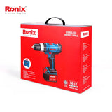Ronix 8618 Professional Quality 18V 2 Batteries Waterproof 35n. M 10mm Mini Cordless Impact Screwdriver Drill Driver