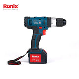 Ronix 8618 Professional Quality 18V 2 Batteries Waterproof 35n. M 10mm Mini Cordless Impact Screwdriver Drill Driver