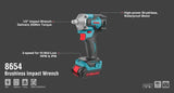 Ronix 8654 Best Price Brushless Impact Wrench 20V