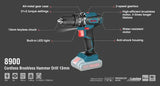 Ronix 8900 13mm 1700rpm High-Power Portable Impact Drill