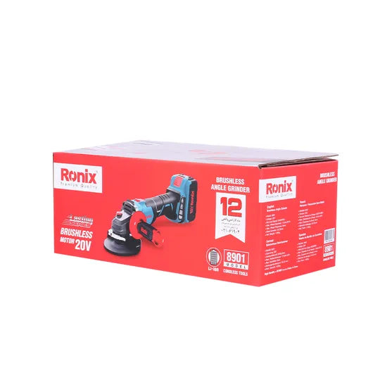 Ronix 8901 Model Cordless Mini Angle Grinder 20V 8500rpm Mini Portable Wood Steel Metal Cutting Machine