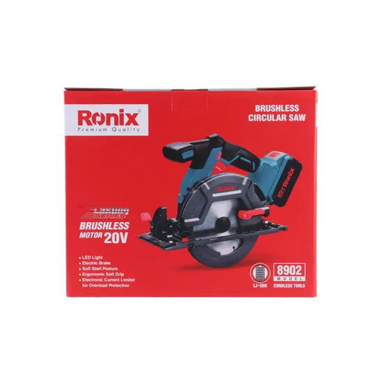 Ronix 8902 Cordless 20V 165mm Mini Hand Saw Circular Plunge Reciprocating Metal Saw Brushless Motor