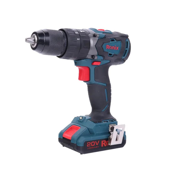 Ronix 8905K 20V Hammer Drill Impact Driver Cordless Power Tool Combo Kit with 2 Batteries Charger Brushless Hammer Drill Kit