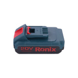 Ronix 8990 2.0ah 20V Power Tools Charger for Cordless Drill Impact Wrench Saw Trimmer Grinder General Use Lithium Battery Pack