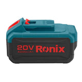 Ronix 8991 4.0ah 20V Light Weight Charger for Cordless Drill Impact Wrench Saw Trimmer Grinder General Use Lithium Battery Pack
