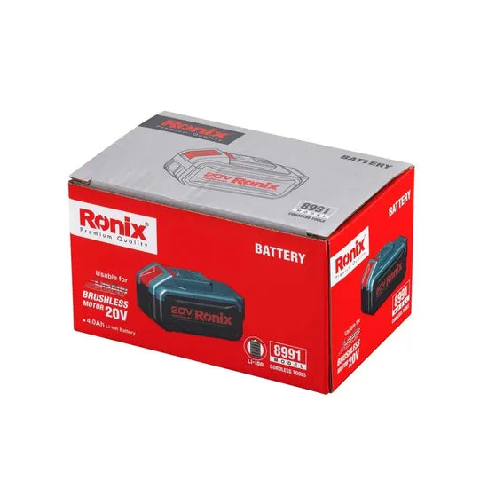 Ronix 8991 4.0ah 20V Light Weight Charger for Cordless Drill Impact Wrench Saw Trimmer Grinder General Use Lithium Battery Pack