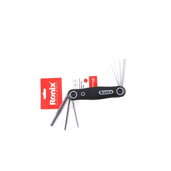 Ronix Hand Tools Model Rh-2020 Different Sizes 1.5-8mm 8PCS Folding Hex Key Wrench Set