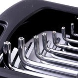 Ronix Hand Tools Model Rh-2052 18PCS CRV Long Allen Torx Handle Folding Hex and Torx Key Set
