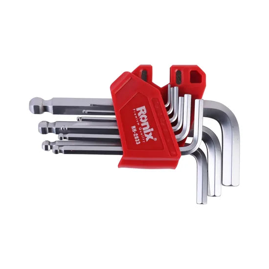 Ronix Hand Tools Rh-2033 CRV Material 9PCS High Torque with Ball End Magnetic Hex Key