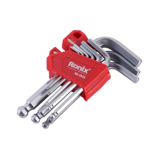 Ronix Hand Tools Rh-2033 CRV Material 9PCS High Torque with Ball End Magnetic Hex Key