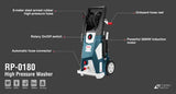 Ronix High Pressure Machine Model RP-0180 3000W Induction Motor Carwash Cleaning Car Washer