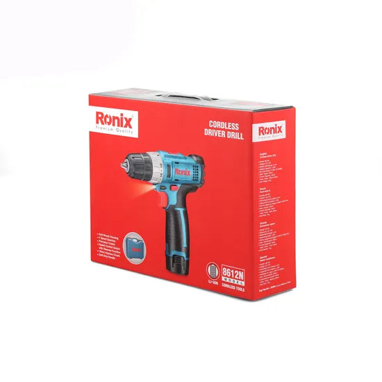 Ronix High Quality Model 8612n Waterproof 12V 10mm Cordless Driver Drill