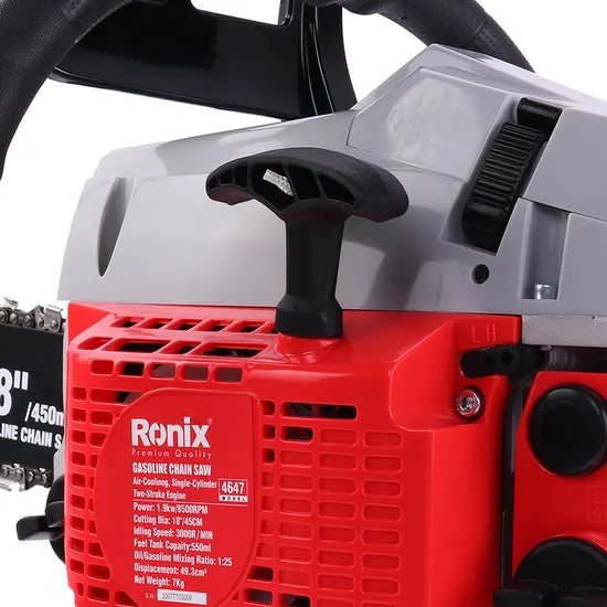 Ronix Mini Chainsaw 52cc 1.9kw 450mm Powerful Petrol Wood Cutting Machine Gasoline Chain Saw