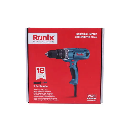 Ronix Model 2520 13mm Chuck Impact Cordless Drill Bit Mini Electric Screwdriver
