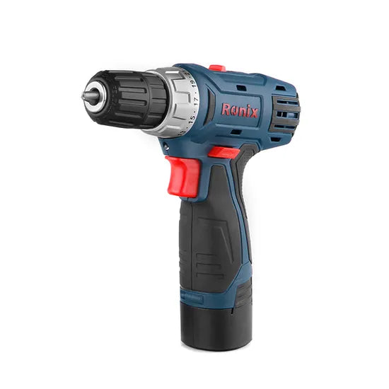 Ronix Model 8012 12V 1.5A 2 Speed 2 Free Li-ion Batteries Portable Mini Electric Cordless Screwdriver Drill
