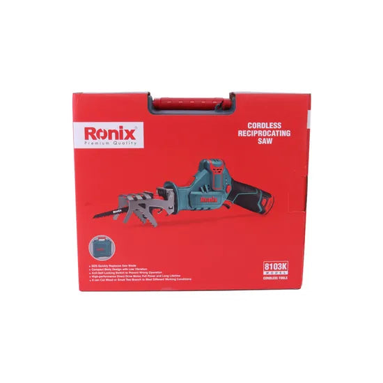 Ronix Model 8103K 12V Mini Muti-Function Lithium Electric Power Tool Cordless Reciprocating Saw