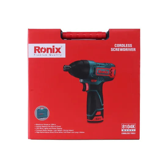 Ronix Model 8104K Professional Electric Impact Screwdriver Tool Set Cordless Screwdriver