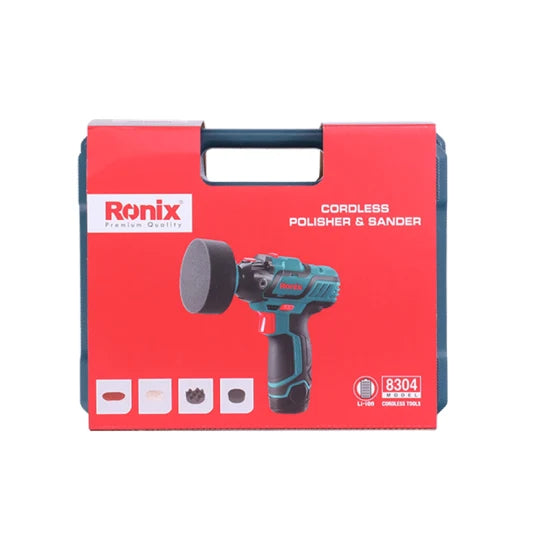 Ronix Model 8304 Free Accessories 12V Mini Electric Sander Polishing Machine Cordless Car Polisher