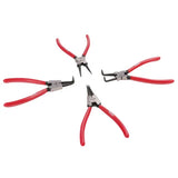 Ronix Model Rh-1700 7" 4PCS CRV Hand Tool Internal External Mini Long Nose Pliers Multi Purpose Circlip Pliers