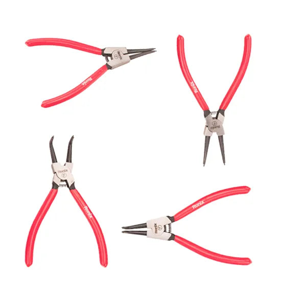 Ronix Model Rh-1700 7" 4PCS CRV Hand Tool Internal External Mini Long Nose Pliers Multi Purpose Circlip Pliers