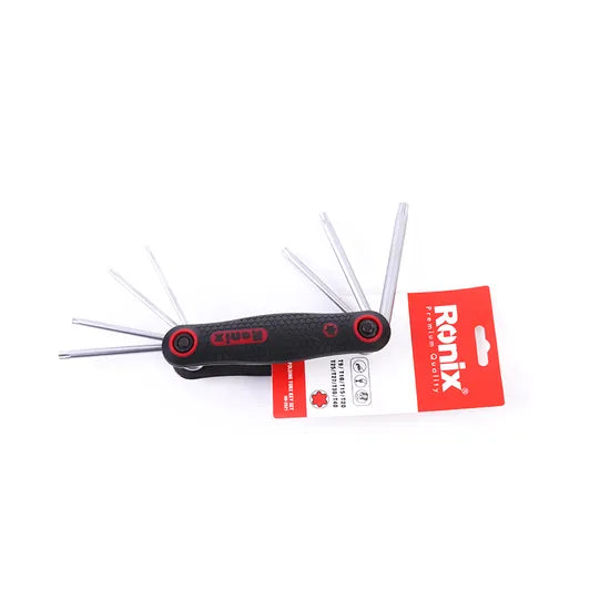 Ronix Model Rh-2021 Hand Tools 8PCS CRV Material Allen Wrench Handle Folding Torx Key Set