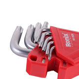 Ronix Model Rh-2036 CRV Material 9PCS Long Arm with Security Hole Magnetic Torx Key