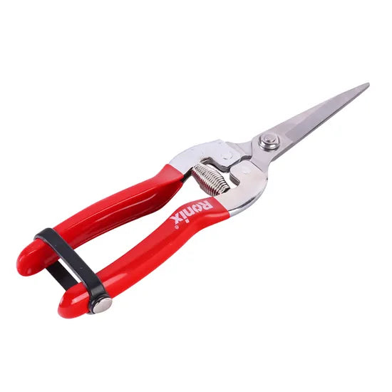 Ronix Model Rh-3150 Fruit Tree Pruning Shears Stainless Steel Curved Blade Ergonomic Wooden Handle Small Floral Bonsai Pruning Shear