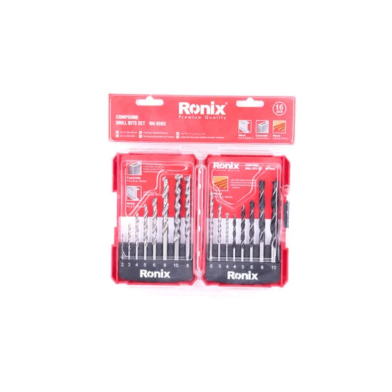 Ronix Model Rh-5583 Compound Concrete Metal Wood Drill Bit Set