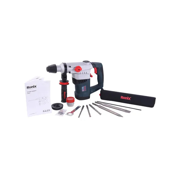 Ronix New Model 2707 1500W 26mm Professional Electric Rotary Hammer Machine with Free BMC