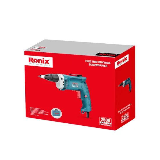 Ronix Power Tools 2506 600W Corded Drywall Electric Screwdriver Drill Set Portable Handheld Power Machine