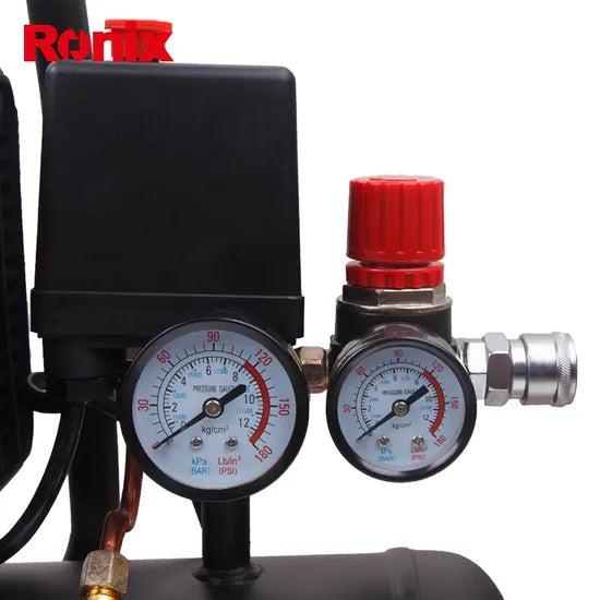 Ronix Prmium Quality High Pressure Piston Portable Mini Electric Air Compressor RC-1010 10 Liter 200L/Min 1HP
