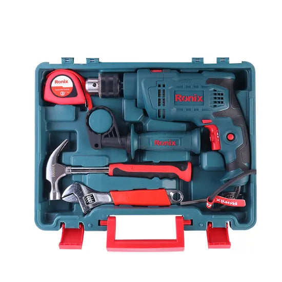 Ronix RS-0001 220V Cord Combo Kit Tool Power Drill Driver 13mm Keyed Impact Driver 8inch Adjustable Wrench Impact Drill Kits