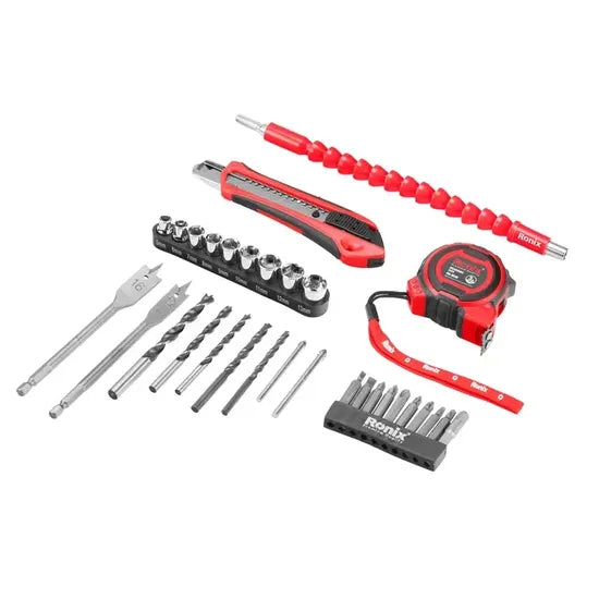 Ronix RS-8013 12V 21n. M Cordless Drill Driver Kit Power Tool Set Cordless Drill Power Tool with Hand Tools and Drill Bits