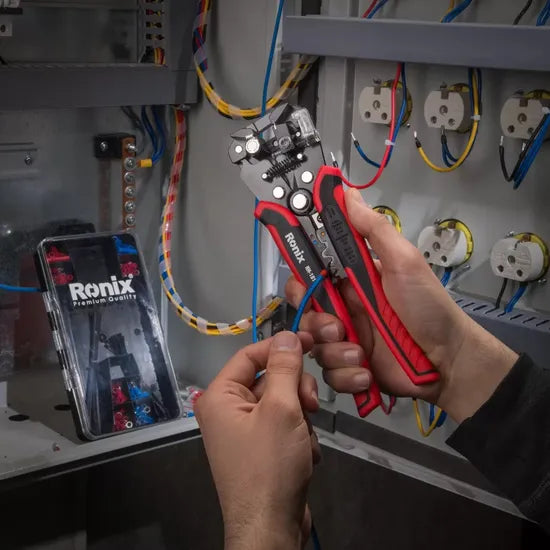 Ronix Rh-1814 Multifunction Automatic Wire Stripper Kit 8inch Hand Tools Network Cable Automatic Terminal Crimper Tool