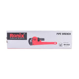 Ronix Rh-2552 Pipe Wrench 12" Heavy Duty Aluminum Steel Straight Telescopic Pipe Stainless Steel Adjustable Wrench
