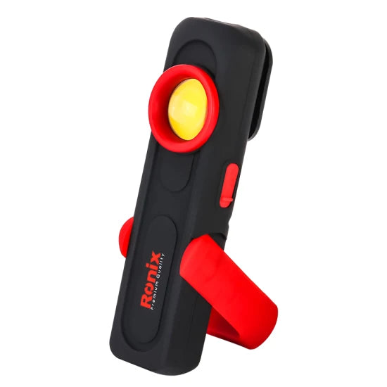 Ronix Rh-4222 Pocket Work Light DC5V/1A 500lm Max. 5W Inspection Pen Work Light COB LED Pocket Light Rechargeable Torch Light