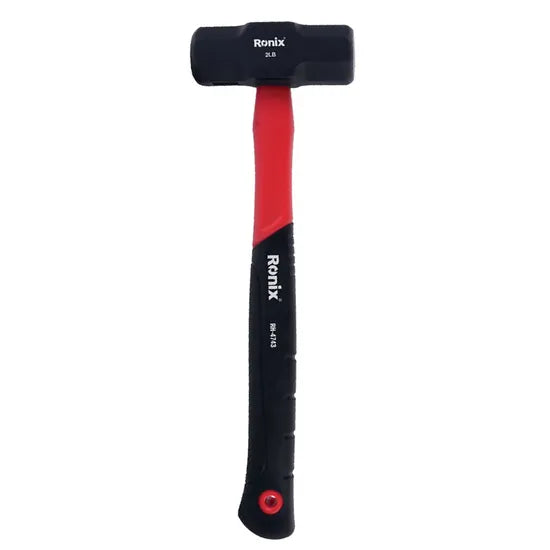 Ronix Rh-4743 2lb Sledge Hammer Quality Shock-Resistant Fiberglass Handle Sledge Hammer Steel Head Sledge Hammer