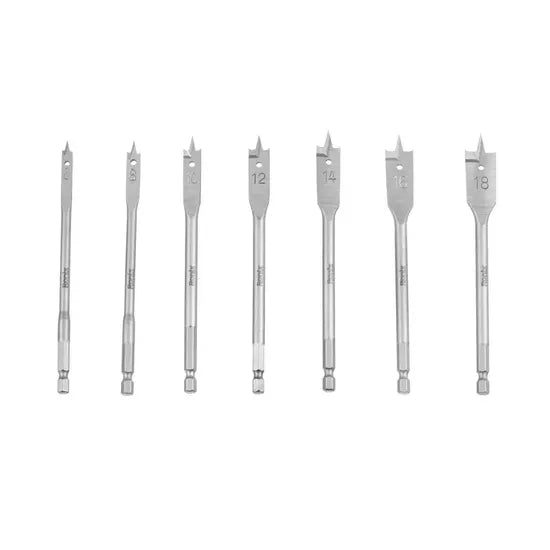 Ronix Rh-5300 Wood Flat Drill Bit Set 6-32mm 13PCS Hand Tools Carbon Steel 13PCS Wood Flat Drill Bit Set