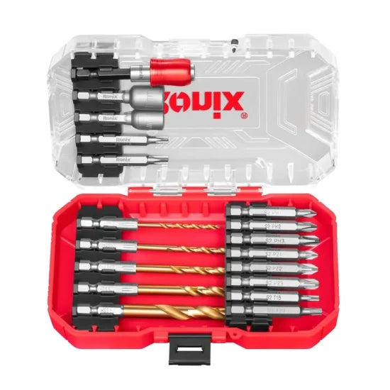 Ronix Rh-5453 18 PCS Multifunction Drill Bit Set for Wood Metal and Concrete Power Tools Kit Socket Drill Bits Set