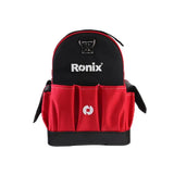 Ronix Rh-9145 17" Tool Bag with 15 Compartments Durable Large Compartment Electrician Tool Bag Heavy Duty Electrical Electricians Garden Tool Bag