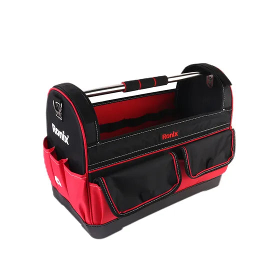 Ronix Rh-9145 17" Tool Bag with 15 Compartments Durable Large Compartment Electrician Tool Bag Heavy Duty Electrical Electricians Garden Tool Bag