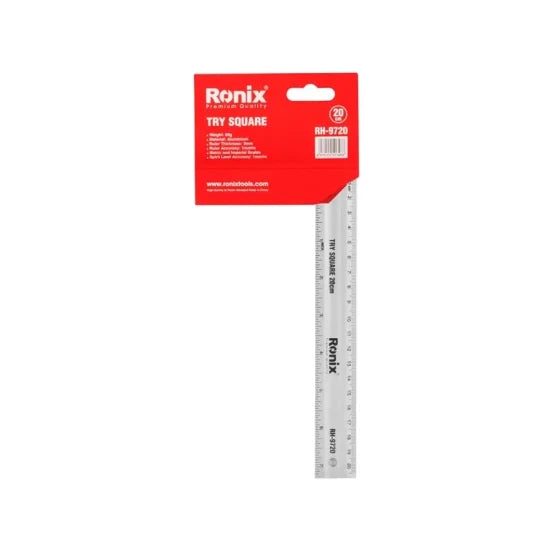 Ronix Rh-9720 Angle Square 20cm 90 Degree Aluminium Positioning Squares Right Angle Clamps Woodworking Carpenter Tool Try Square