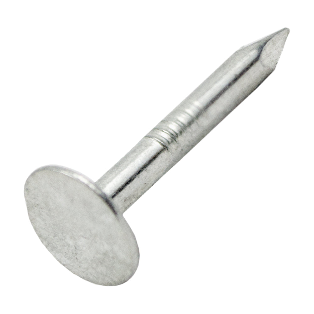 Grip-Rite 1 in. Roofing Electro-Galvanized Steel Nails, Flat Head, 50 lb