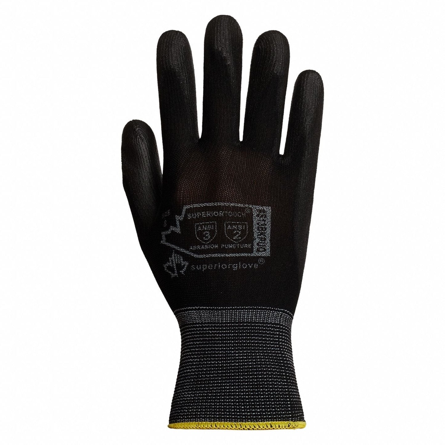 SUPERIOR GLOVE Coated Nylon Gloves L (9) - Smooth Palm Dipped Polyurethane - 12 Pack