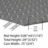 G-Floor Small Coin 7-1/2-ft x 17-ft Slate Grey Raised Coin Garage Floor Roll