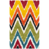 Safavieh Kids Shag 8 x 10 Multi Indoor Chevron Kids Area Rug